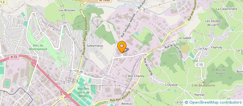 localisation de l'entreprise COBHA  LA TALAUDIERE