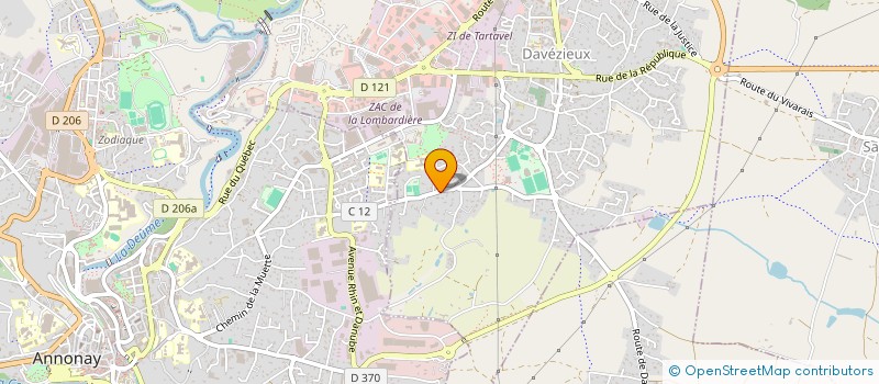 localisation de l'entreprise COBM  DAVEZIEUX