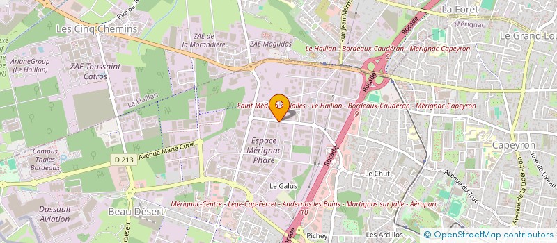 localisation de l'entreprise COBSO à MERIGNAC