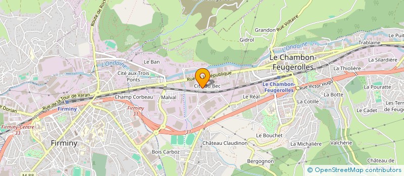 localisation de l'entreprise COC COMPTOIR OUTILS COUPANTS à LE CHAMBON-FEUGEROLLES