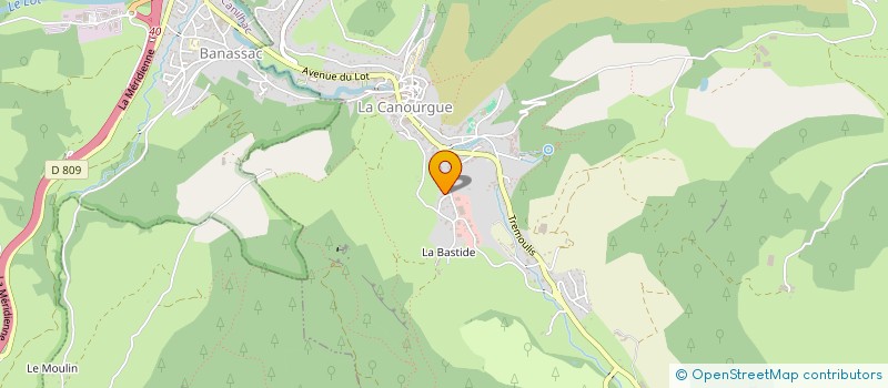 localisation de l'entreprise COCAGNE INVEST  LA CANOURGUE