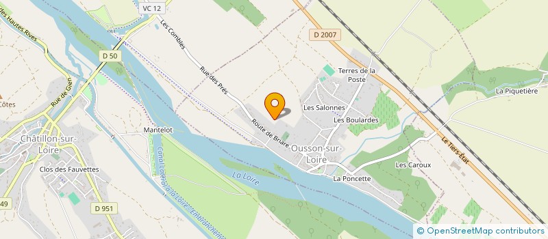 localisation de l'entreprise COCAUD ET DIDIER SNC à OUSSON-SUR-LOIRE