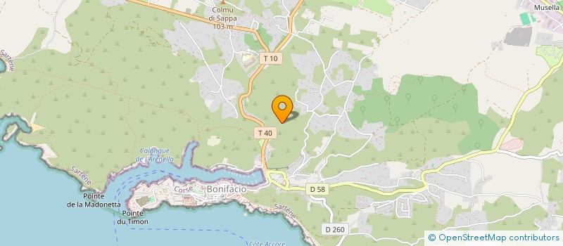 localisation de l'entreprise COCCI CASH à BONIFACIO