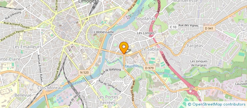localisation de l'entreprise COCCI'SERVICES à LIMOGES