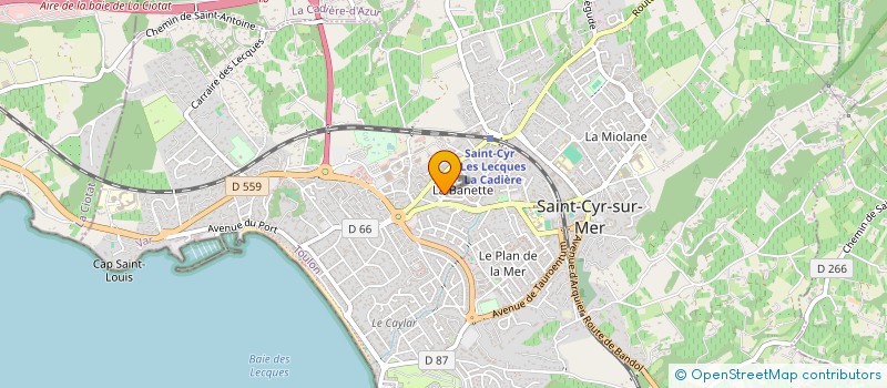localisation de l'entreprise COCCINELLE à SAINT-CYR-SUR-MER