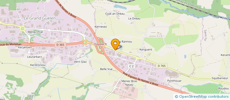 localisation de l'entreprise COCEME à SAINT-EVARZEC