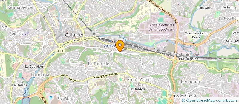 localisation de l'entreprise COCHIM  QUIMPER