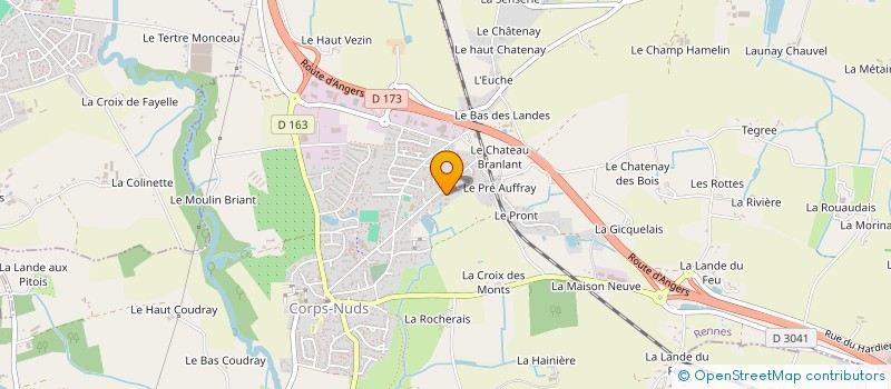 localisation de l'entreprise COCLEAL  CORPS-NUDS