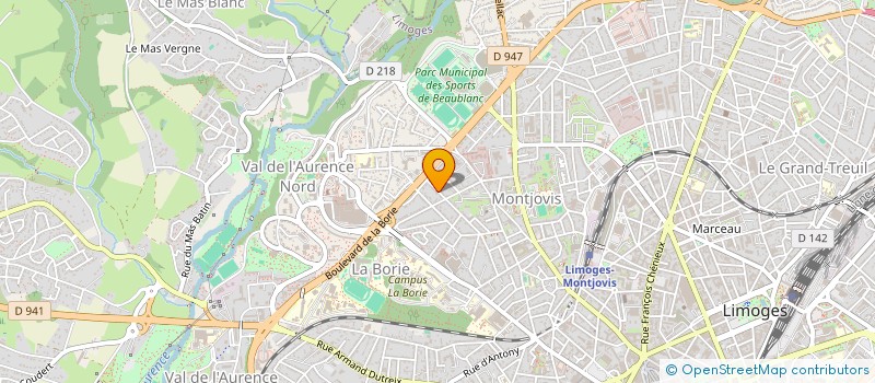 localisation de l'entreprise COCO SPACE à LIMOGES