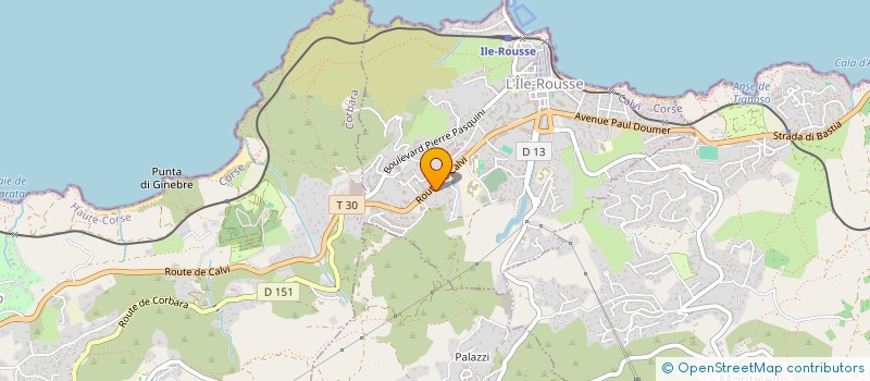 localisation de l'entreprise COCODUME à L'ILE-ROUSSE