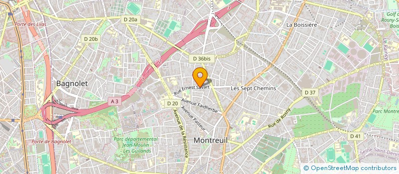 localisation de l'entreprise COCOON D'ANGE à MONTREUIL
