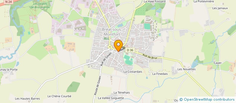 localisation de l'entreprise COCOONING BEAUTE  BREAL-SOUS-MONTFORT