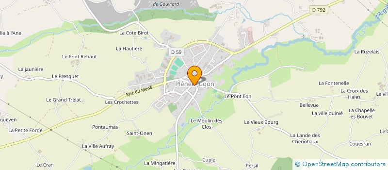 localisation de l'entreprise COCOONING COIFFURE  PLENEE-JUGON