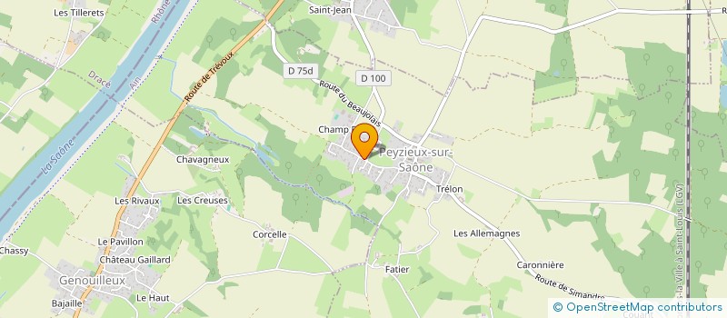 localisation de l'entreprise COCOONING VAL DE SAONE à PEYZIEUX-SUR-SAONE
