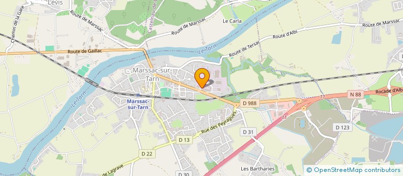 localisation de l'entreprise COCOSA à MARSSAC-SUR-TARN