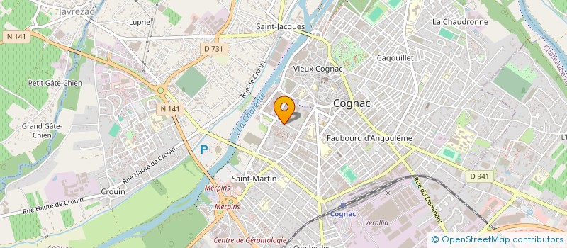 localisation de l'entreprise COCOWORK à COGNAC