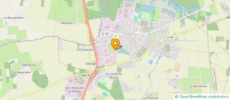 localisation de l'entreprise COCREVI à CREVIN