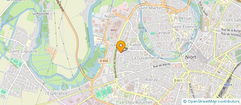localisation de l'entreprise CODA à NIORT