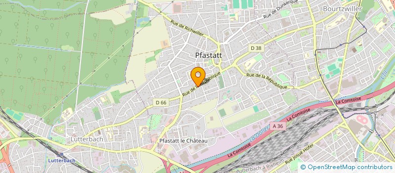 localisation de l'entreprise CODA  PFASTATT