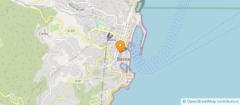 localisation de l'entreprise CODA DESIGN à BASTIA