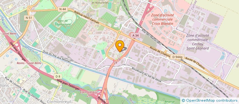 localisation de l'entreprise CODAM à REIMS