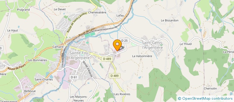 localisation de l'entreprise CODE 19 à SAINTE FOY L'ARGENTIERE