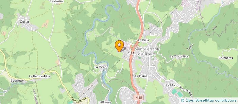 localisation de l'entreprise CODE  SAINT-FERREOL-D'AUROURE