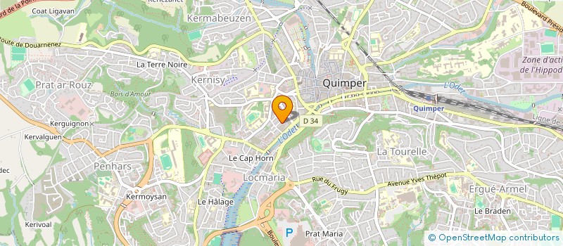 localisation de l'entreprise CODE & CO à QUIMPER