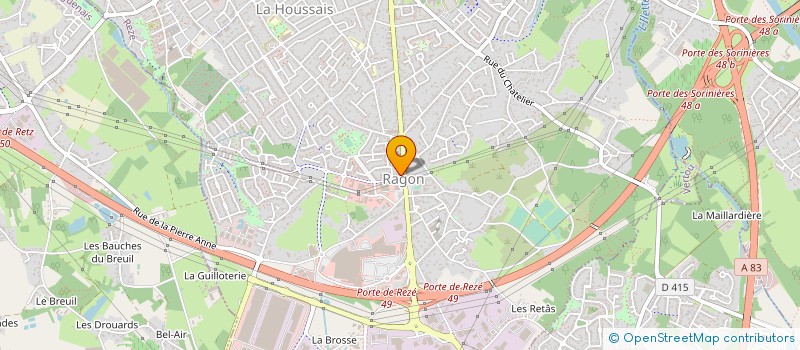 localisation de l'entreprise CODEBARE à REZE