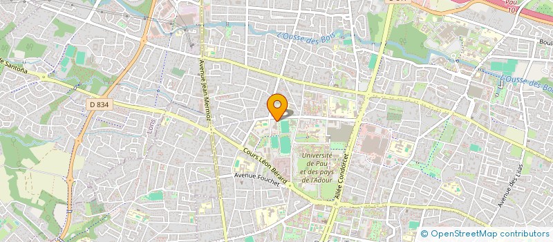 localisation de l'entreprise CODEP EPGV 64 à PAU