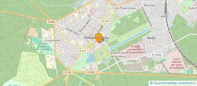 localisation de l'entreprise CODERANDO 77 à FONTAINEBLEAU