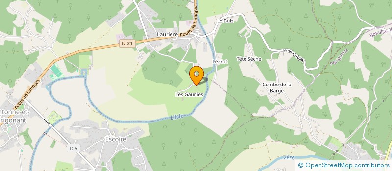 localisation de l'entreprise CODERC CAMPING  ANTONNE-ET-TRIGONANT