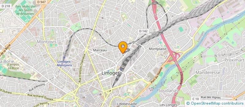 localisation de l'entreprise CODEREN à LIMOGES