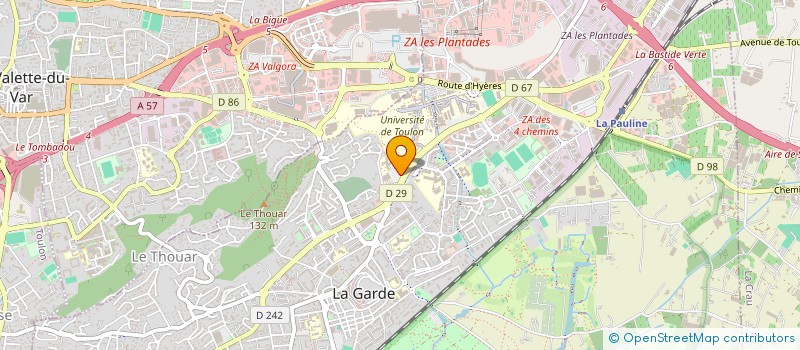 localisation de l'entreprise CODES 83 (COMITE DEPARTEMENTAL D'EDUCATION POUR LA SANTE DU VAR) à LA GARDE