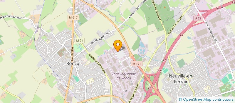 localisation de l'entreprise CODIFAC PRODUCTION à RONCQ
