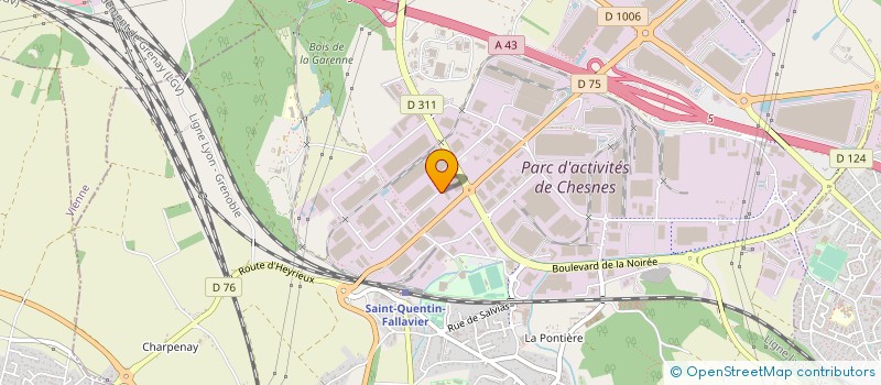 localisation de l'entreprise CODIPAG-FRANCE à SAINT-QUENTIN-FALLAVIER
