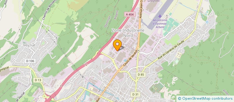 localisation de l'entreprise CODIPLAS à OYONNAX