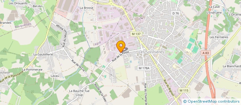 localisation de l'entreprise CODIS MATERIEL  LES SORINIERES