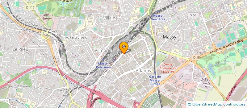 localisation de l'entreprise CODRA HOLDING à MASSY