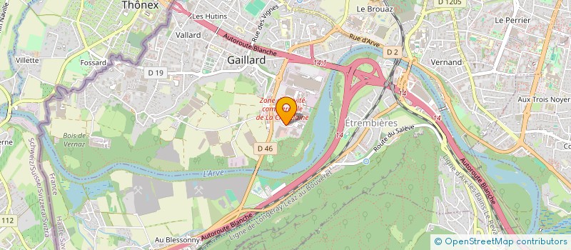 localisation de l'entreprise COEDEX SARL à GAILLARD