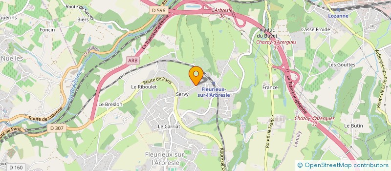 localisation de l'entreprise COEF  FLEURIEUX-SUR-L'ARBRESLE