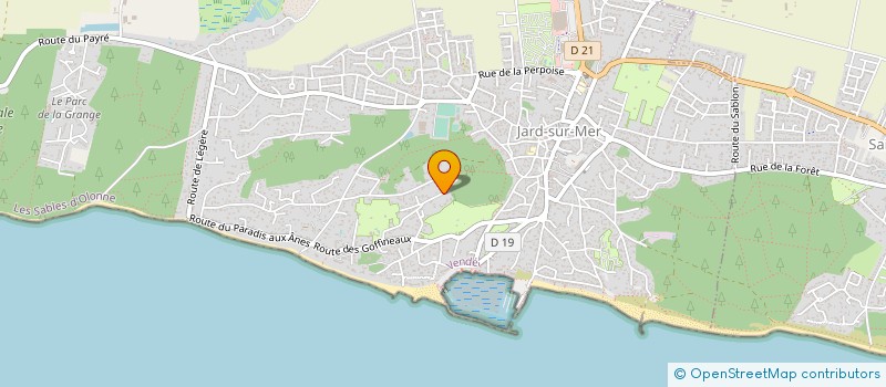 localisation de l'entreprise COEF85  JARD-SUR-MER