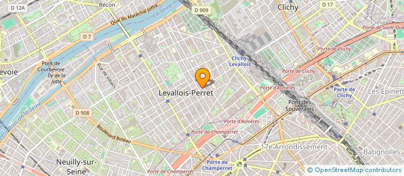 localisation de l'entreprise COEOS à LEVALLOIS-PERRET