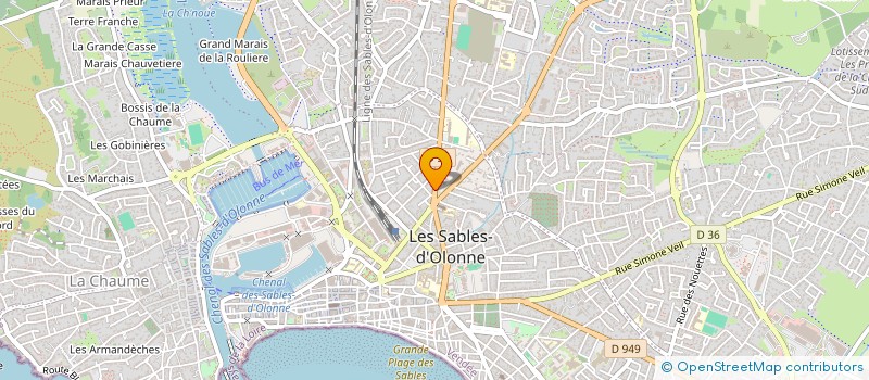localisation de l'entreprise COESSENCIA à LES SABLES D'OLONNE