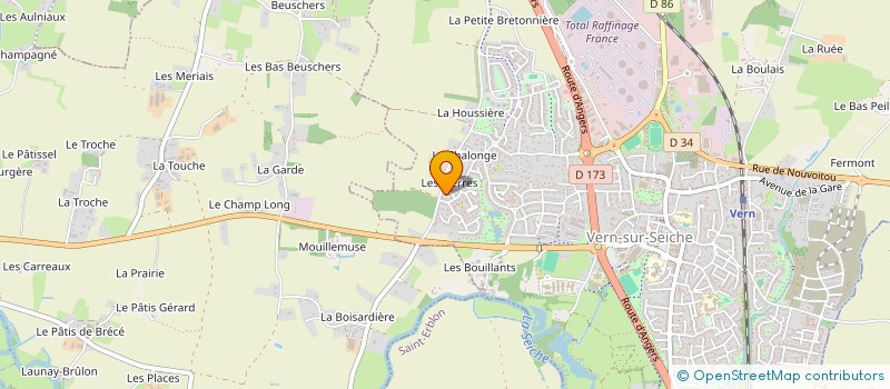 localisation de l'entreprise COET RUEL  VERN-SUR-SEICHE