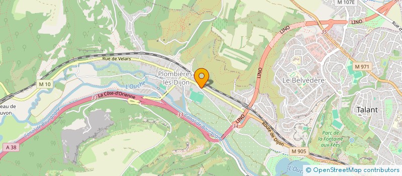 localisation de l'entreprise COETUS 360 à PLOMBIERES-LES-DIJON