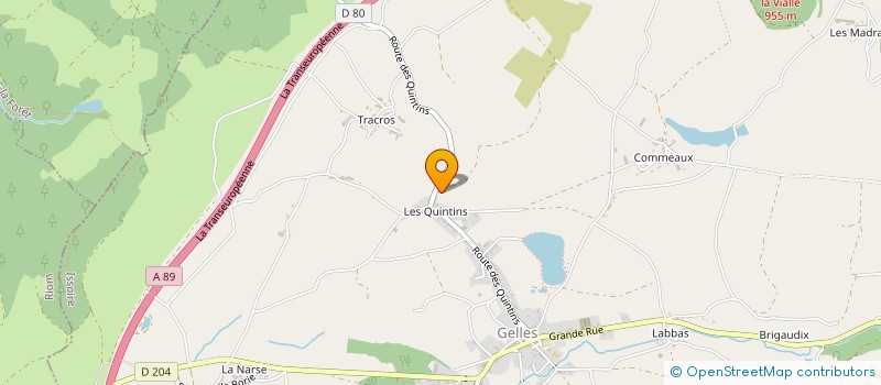 localisation de l'entreprise COEUR  GELLES