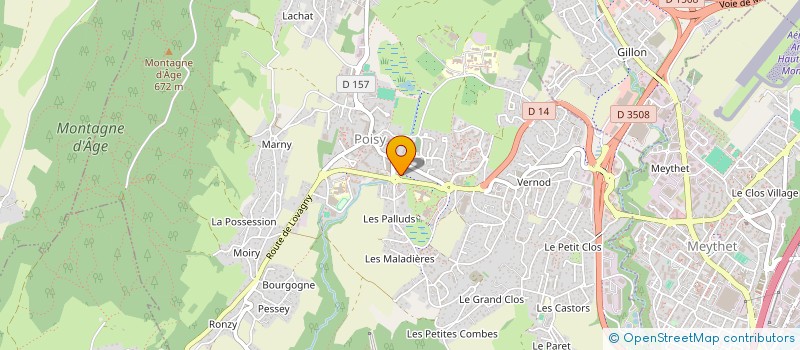 localisation de l'entreprise COEUR A COEUR - PERINATAL  POISY