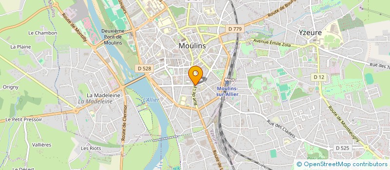 localisation de l'entreprise COEUR ANIMAL 03  MOULINS