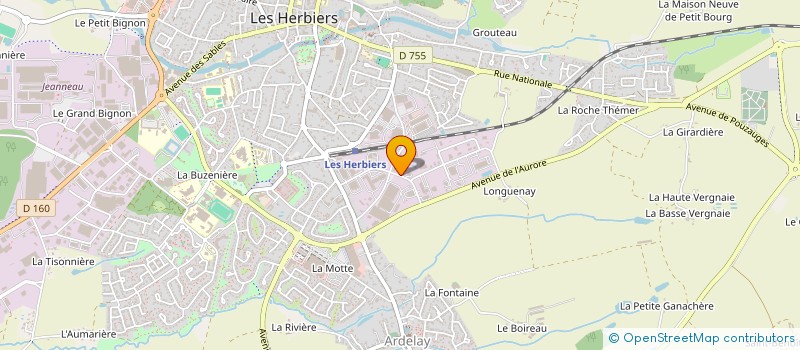 localisation de l'entreprise COEUR BLEU à LES HERBIERS
